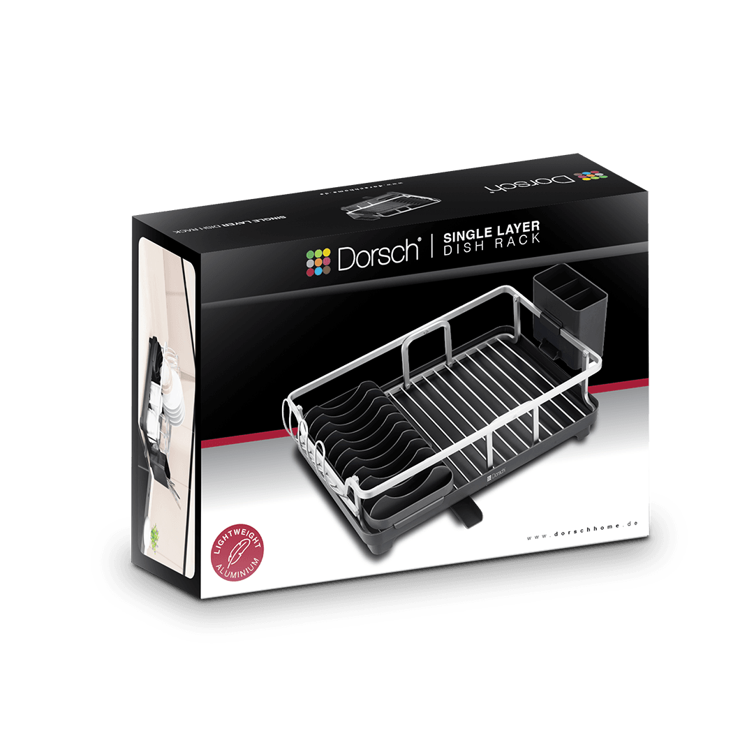 Dorsch 1 Tier Aluminum Dish Rack - Urban Home