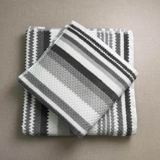 Yarn Dyed Zero Twist gray stripped - Urban Home