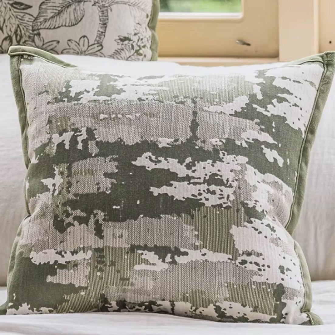 Cannon Olive Green Cushion – 48x48 cm