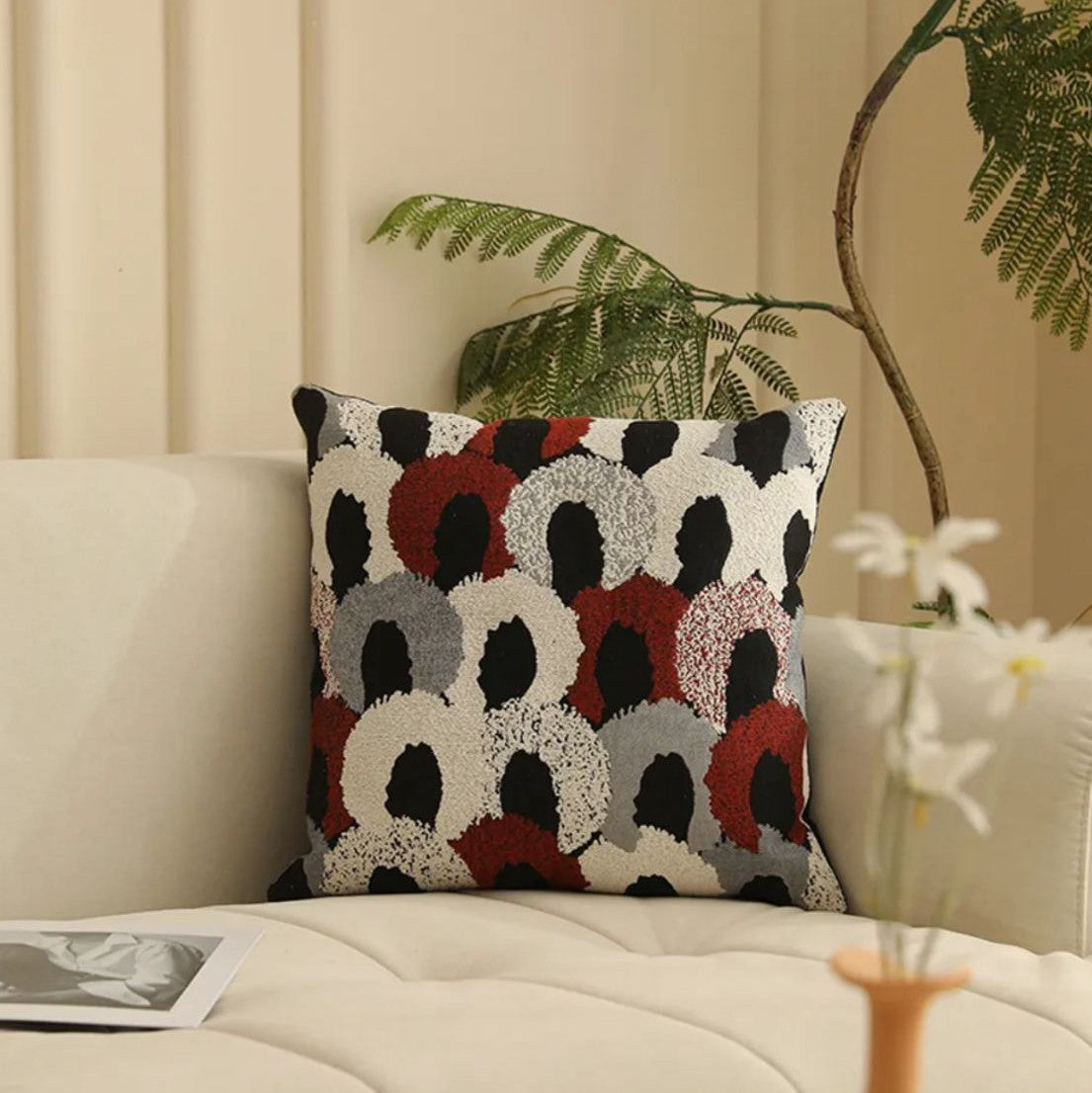 Cannon Premium Jacquard Polyester Cushion – 45x45 cm