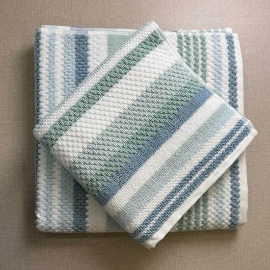 Yarn Dyed Zero Twist Green Stripped 1 - Urban Home