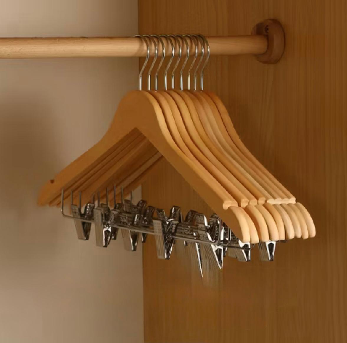 Pants & jacket wooden hanger