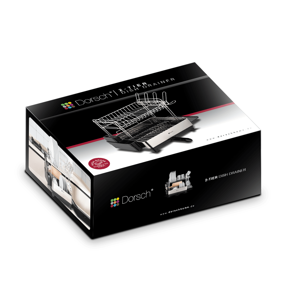 Dorsch 2 Tier Aluminum Dish Rack - Urban Home