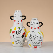 Modern muse vase with handle-long