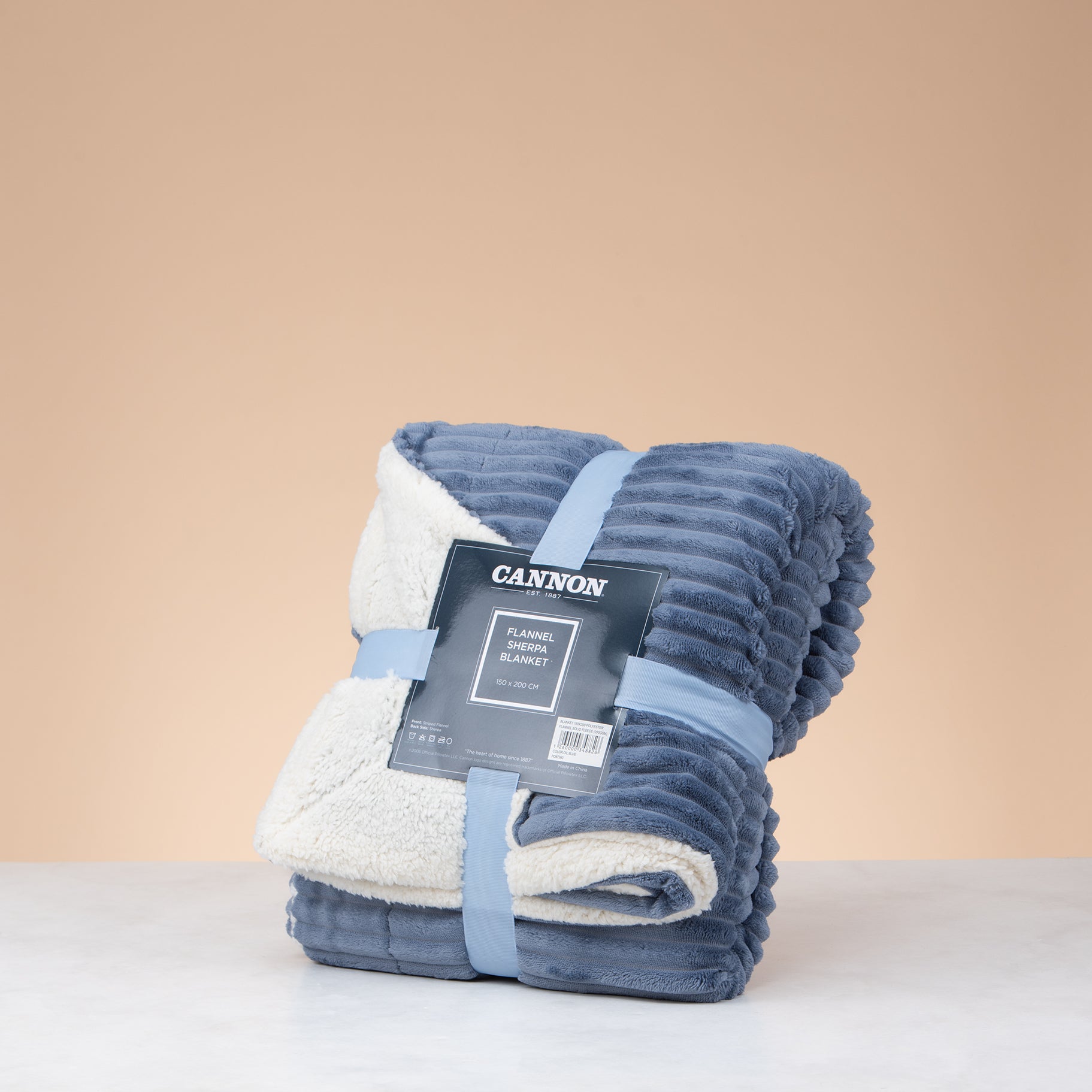 Cannon Flannel Fleece Blanket – 150x200 cm (250 GSM) Blue