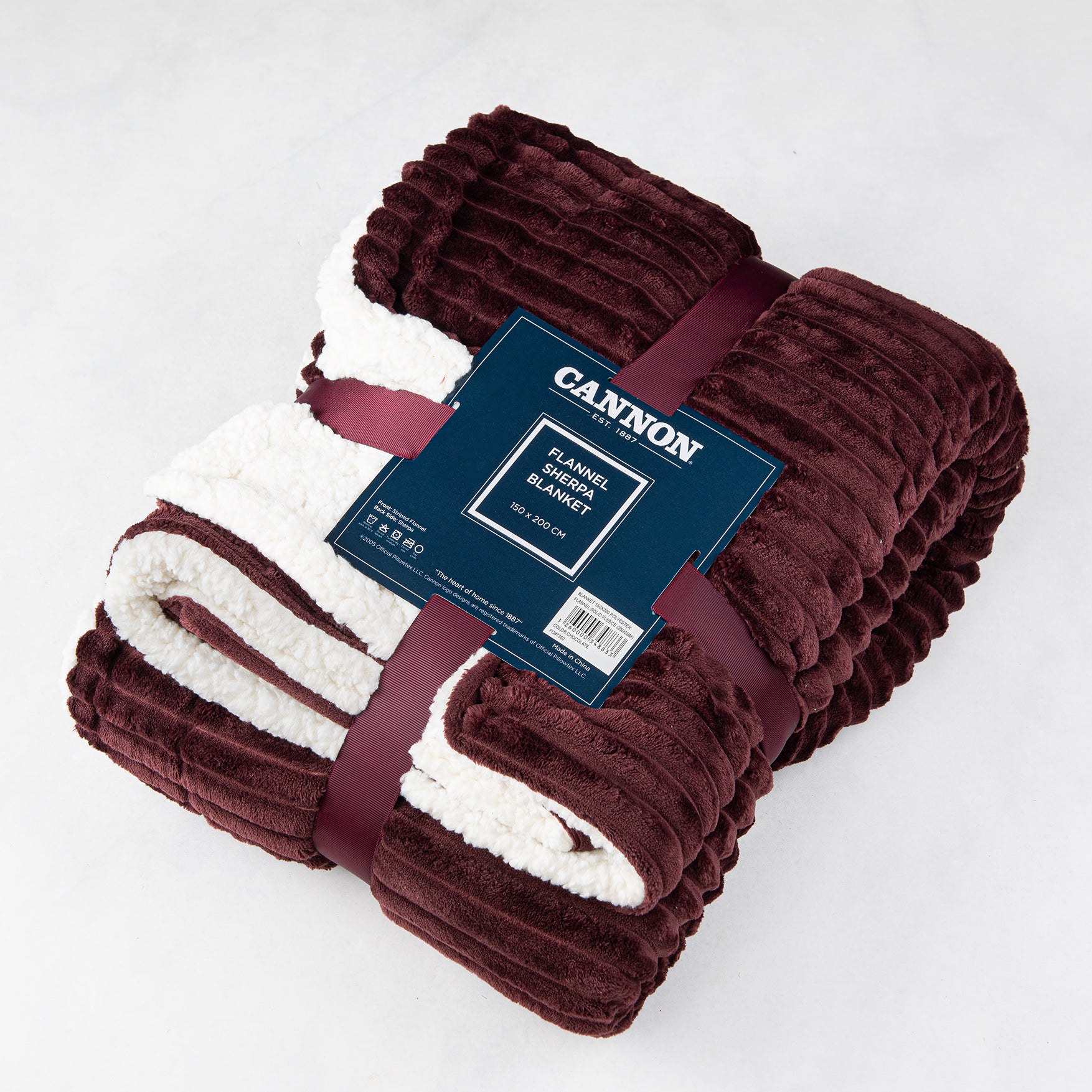 Cannon Flannel Fleece Blanket – 150x200 cm – Chocolate
