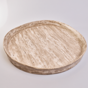 Greige marble ceramic platter