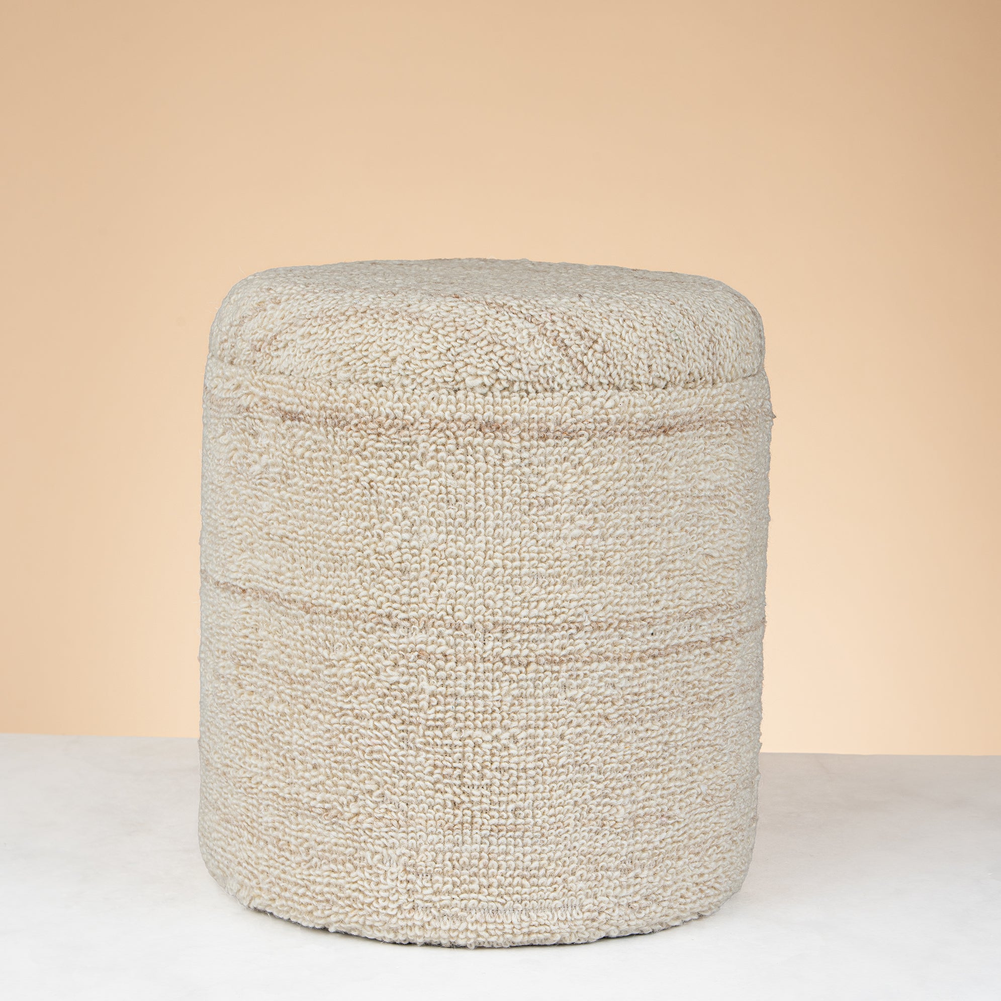 Cannon Handwoven Wool Storage Stool – 40x40x45 cm