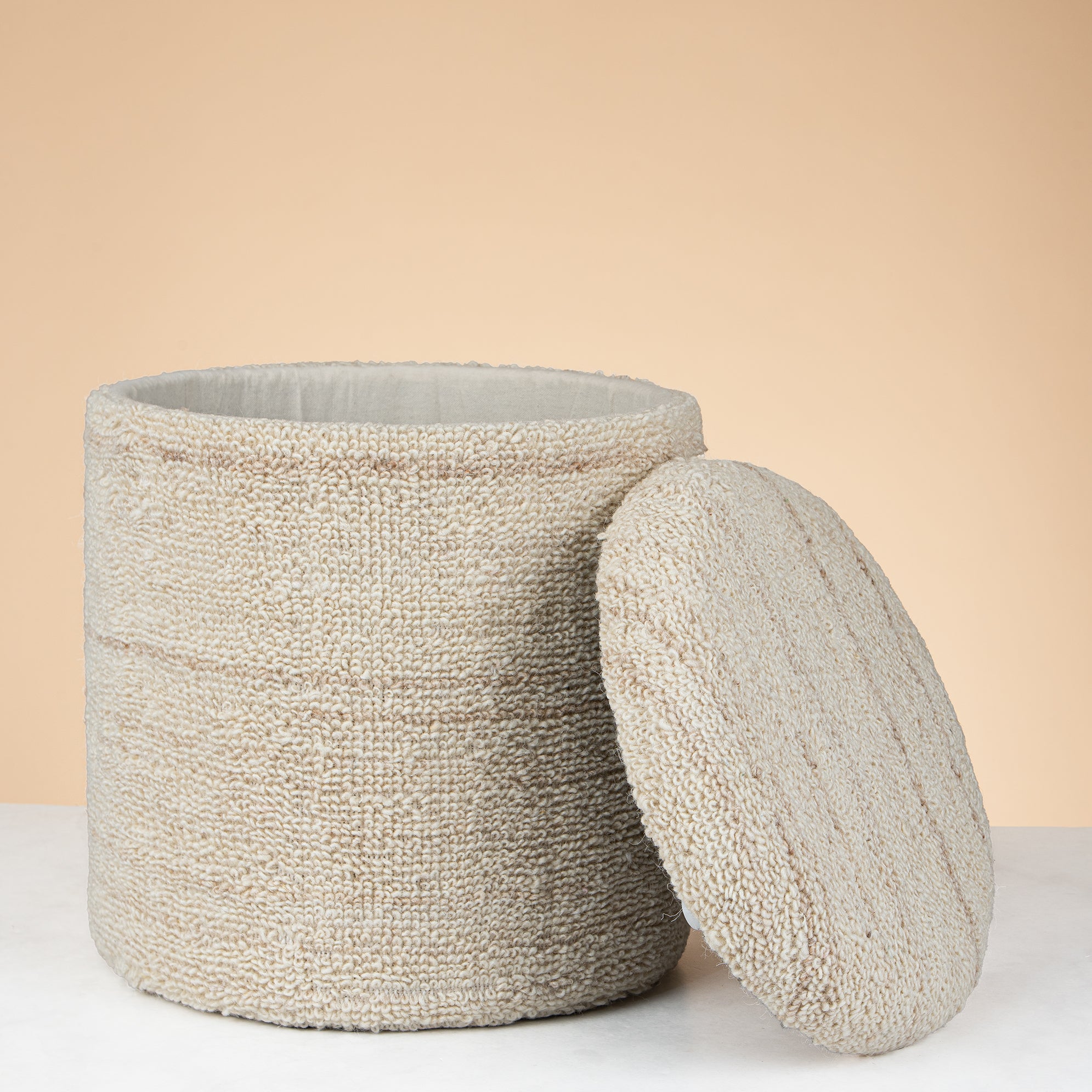 Cannon Handwoven Wool Storage Stool – 40x40x45 cm