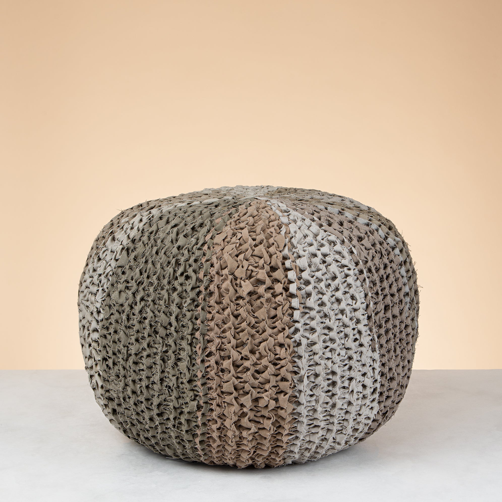 Cannon Handmade Knitted Denim Pouf – 50x50x35 cm – Laune