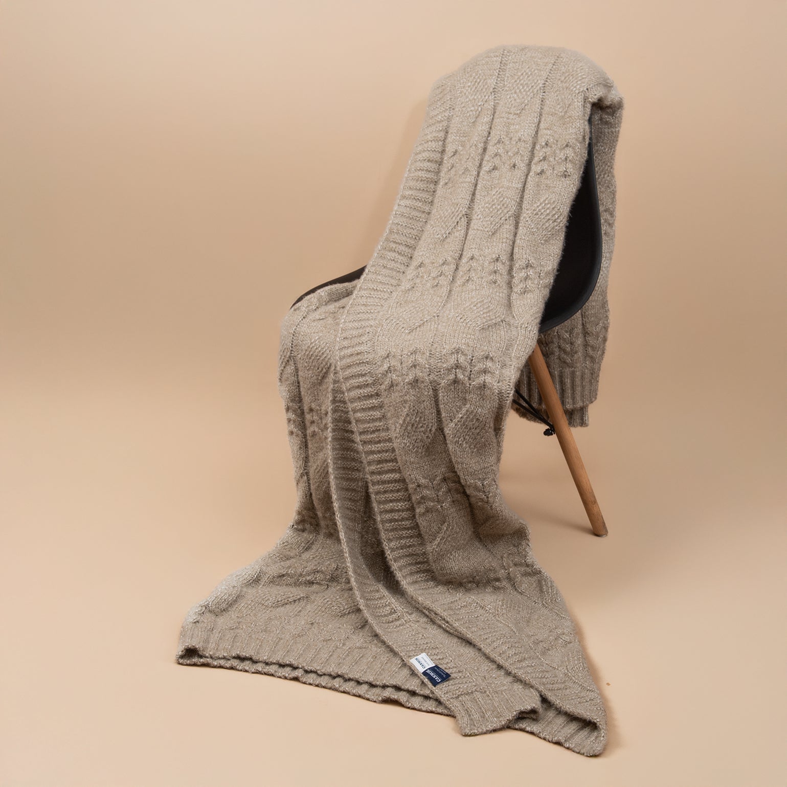 Cannon Cable Knit Blanket – 150x200 cm (300 GSM) Beige