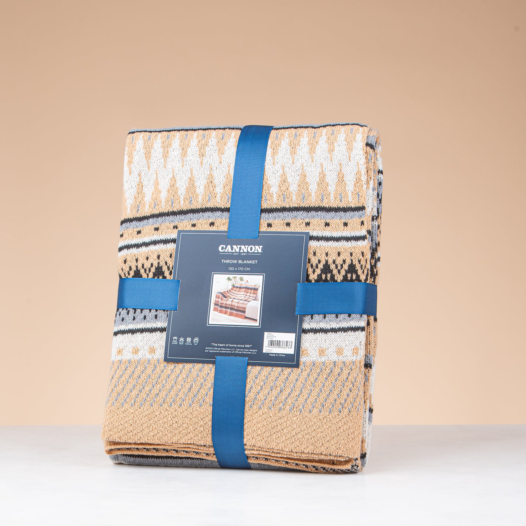 Cannon Polyester Throw – 130x170 cm – Kaki