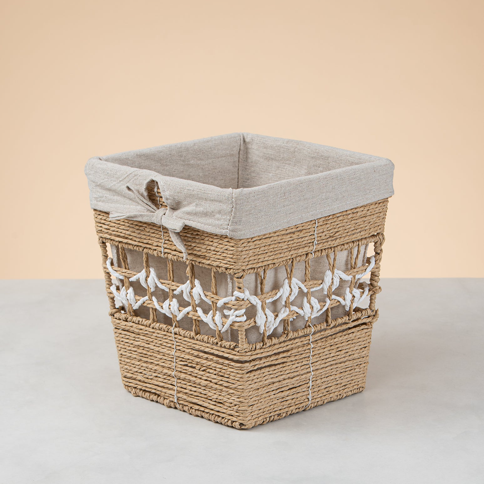 Cannon Paper Waste Basket Rectangle 23.5×23.5×25H / 19×19 cm