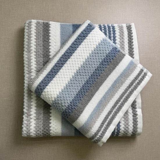Yarn Dyed Zero Twist blue stripped - Urban Home