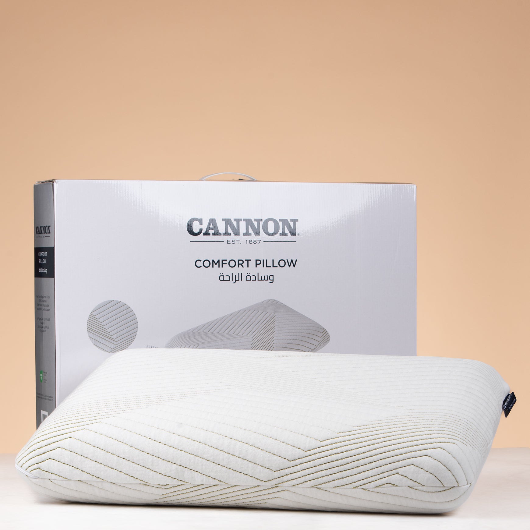 Cannon Comfort Classic Contour Pillow – 60x40x12 cm