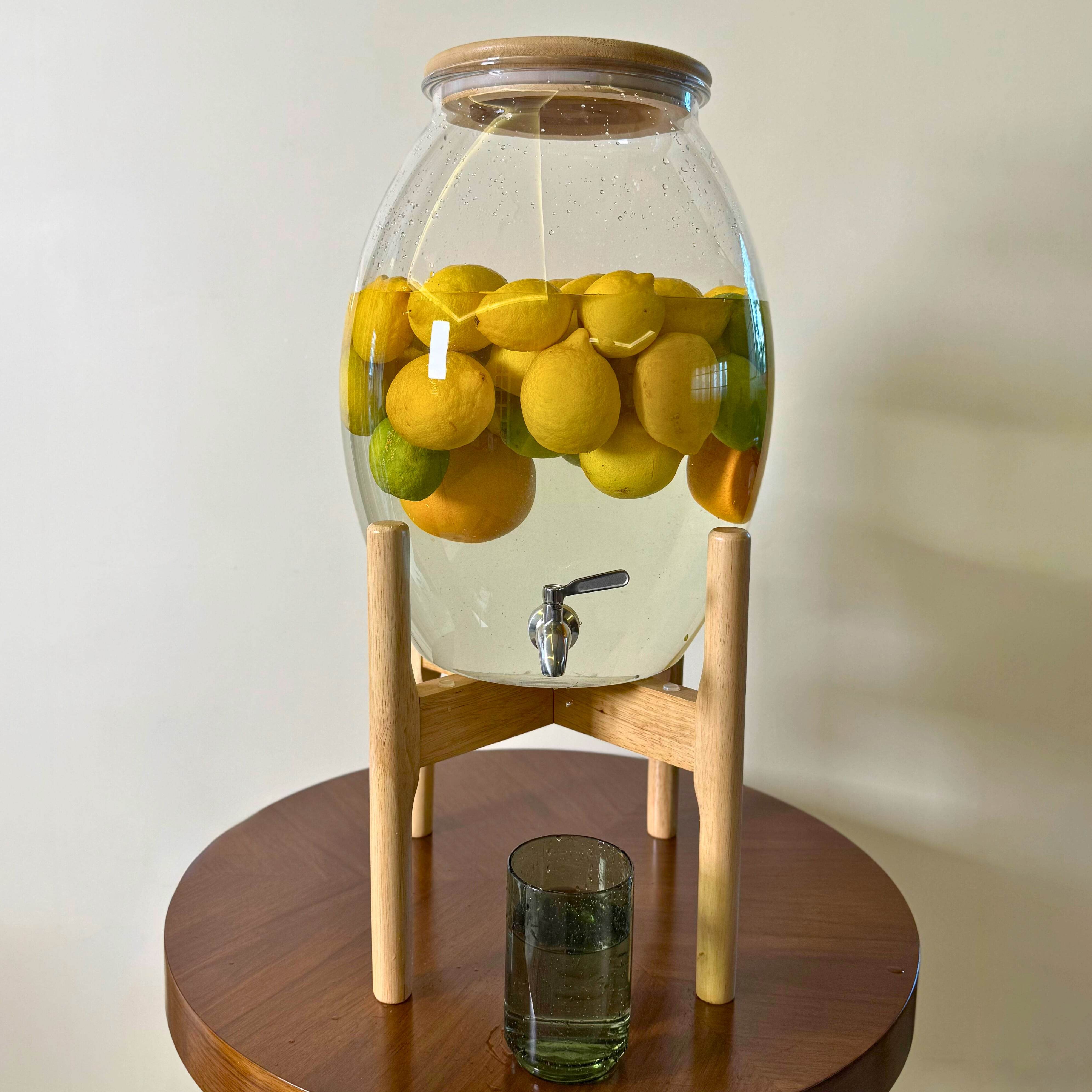 Mega Drink Jar With Wooden Base - Urban Home