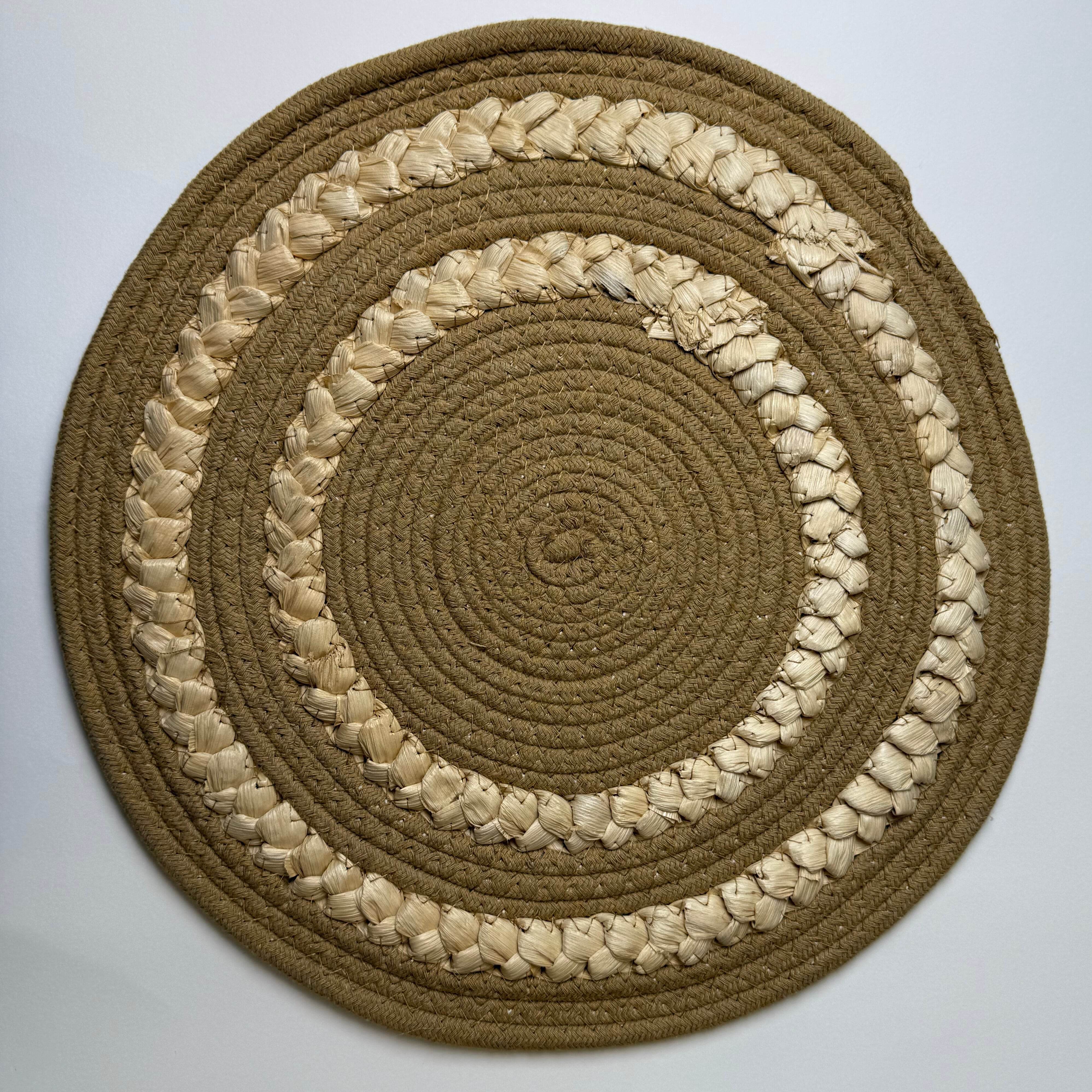 Braided Natural Fiber Placemat Round - Urban Home