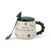 Pearl Handle Christmas Mug 8x14cm