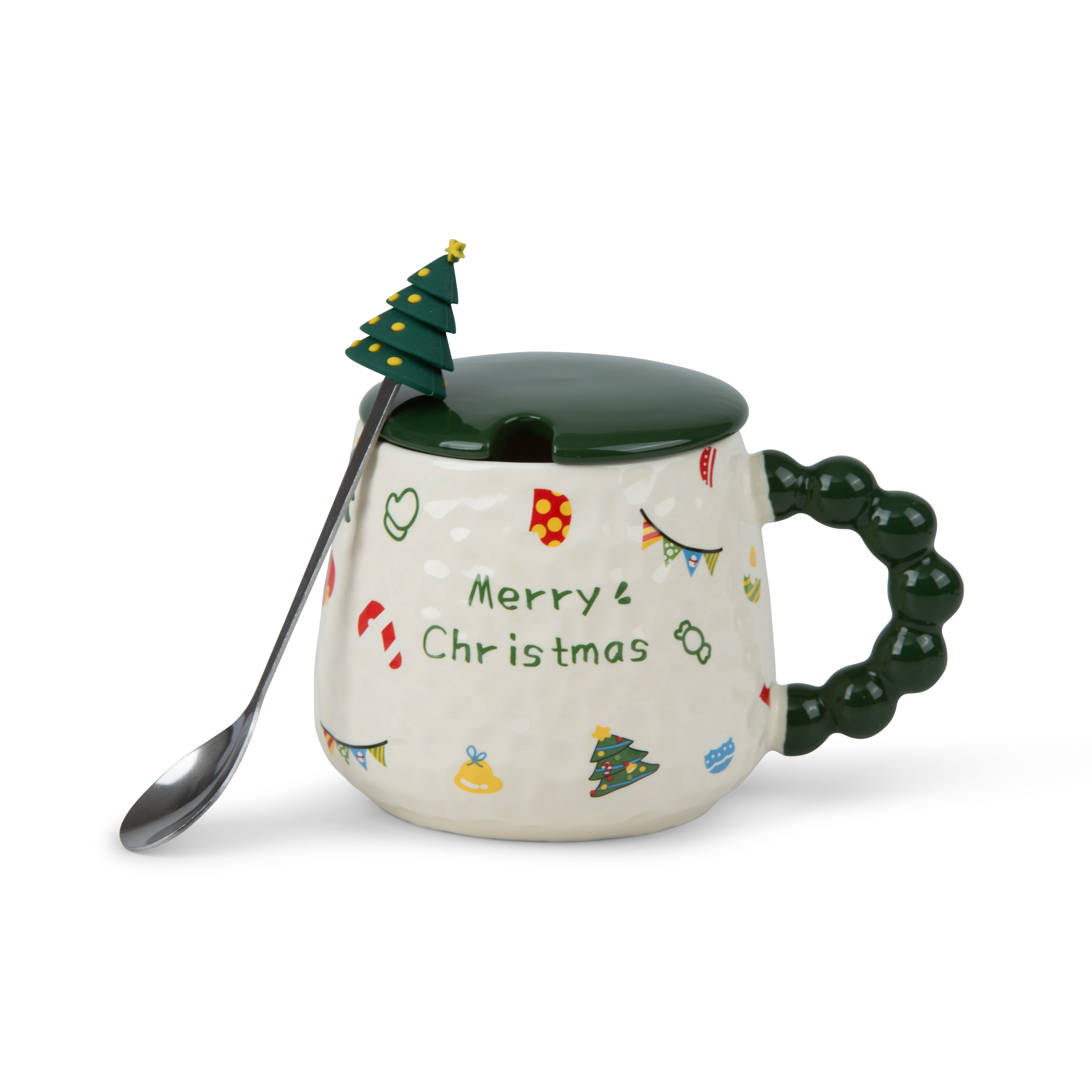 Pearl Handle Christmas Mug 8x14cm
