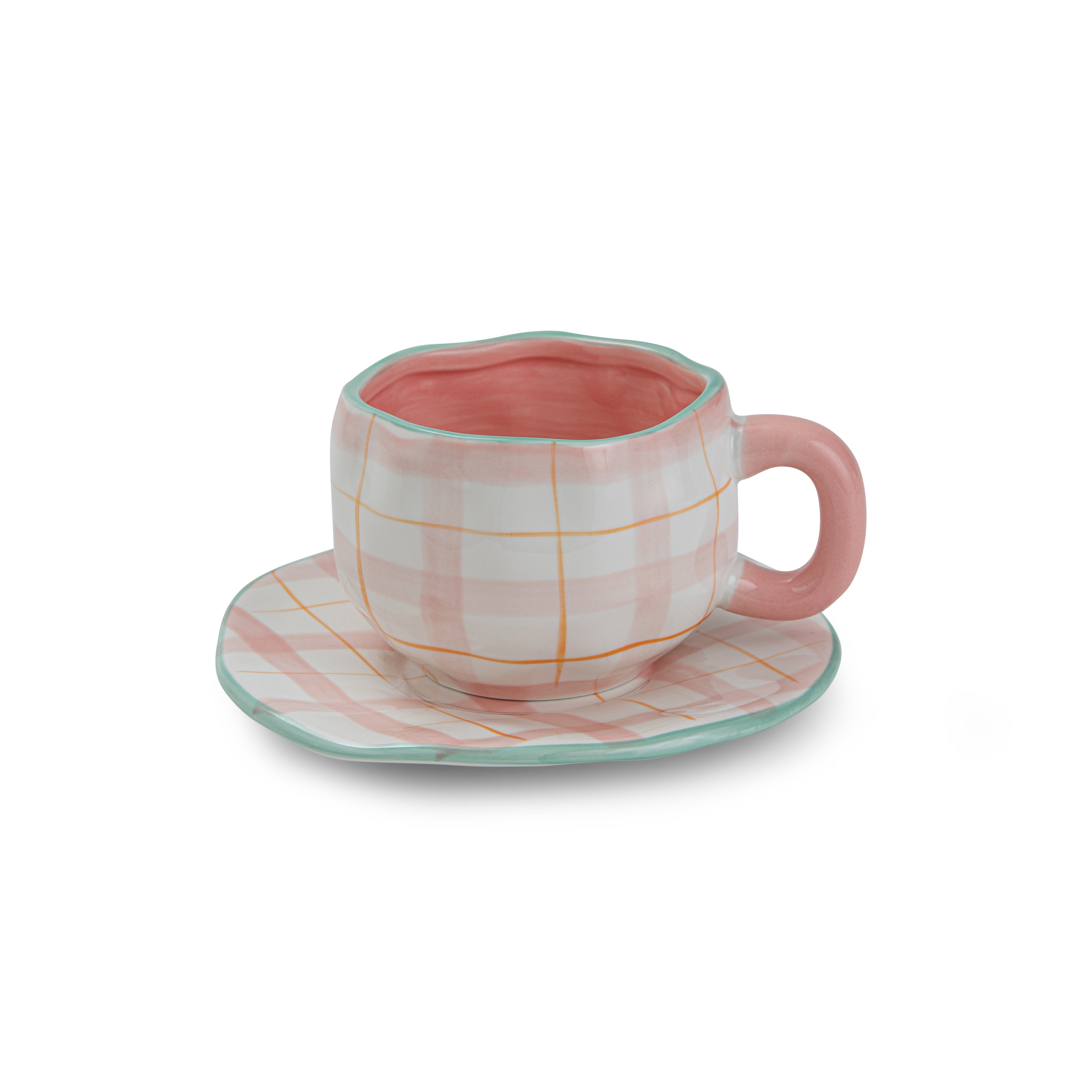 Hand-painted mug and plate