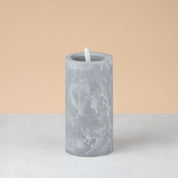 Led marble look candle