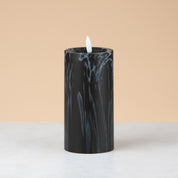Led marble look candle