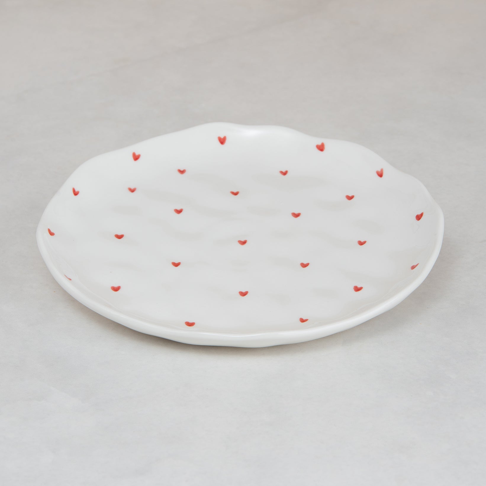 Mini hearts dessert plate
