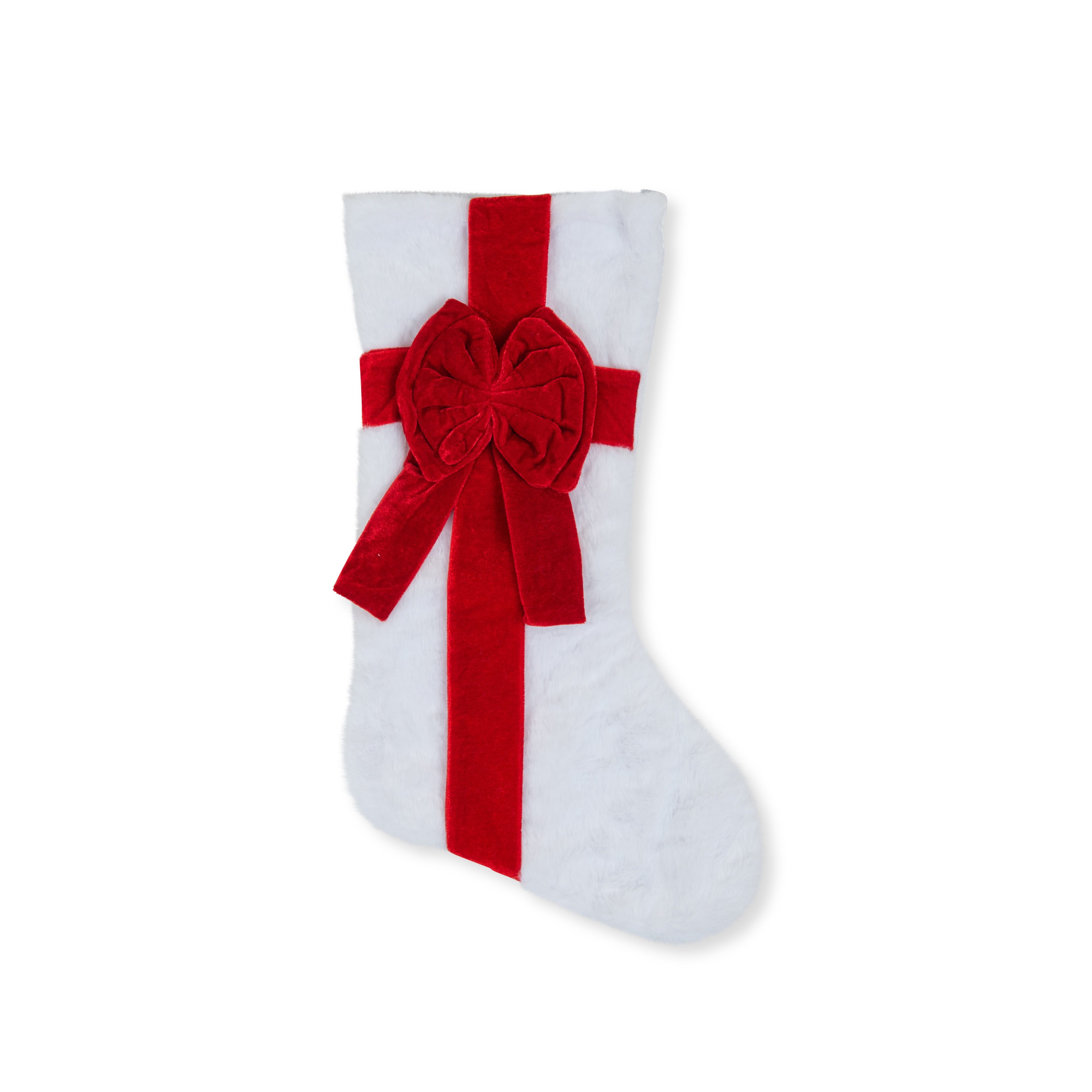 Velvet ribbon Christmas boot