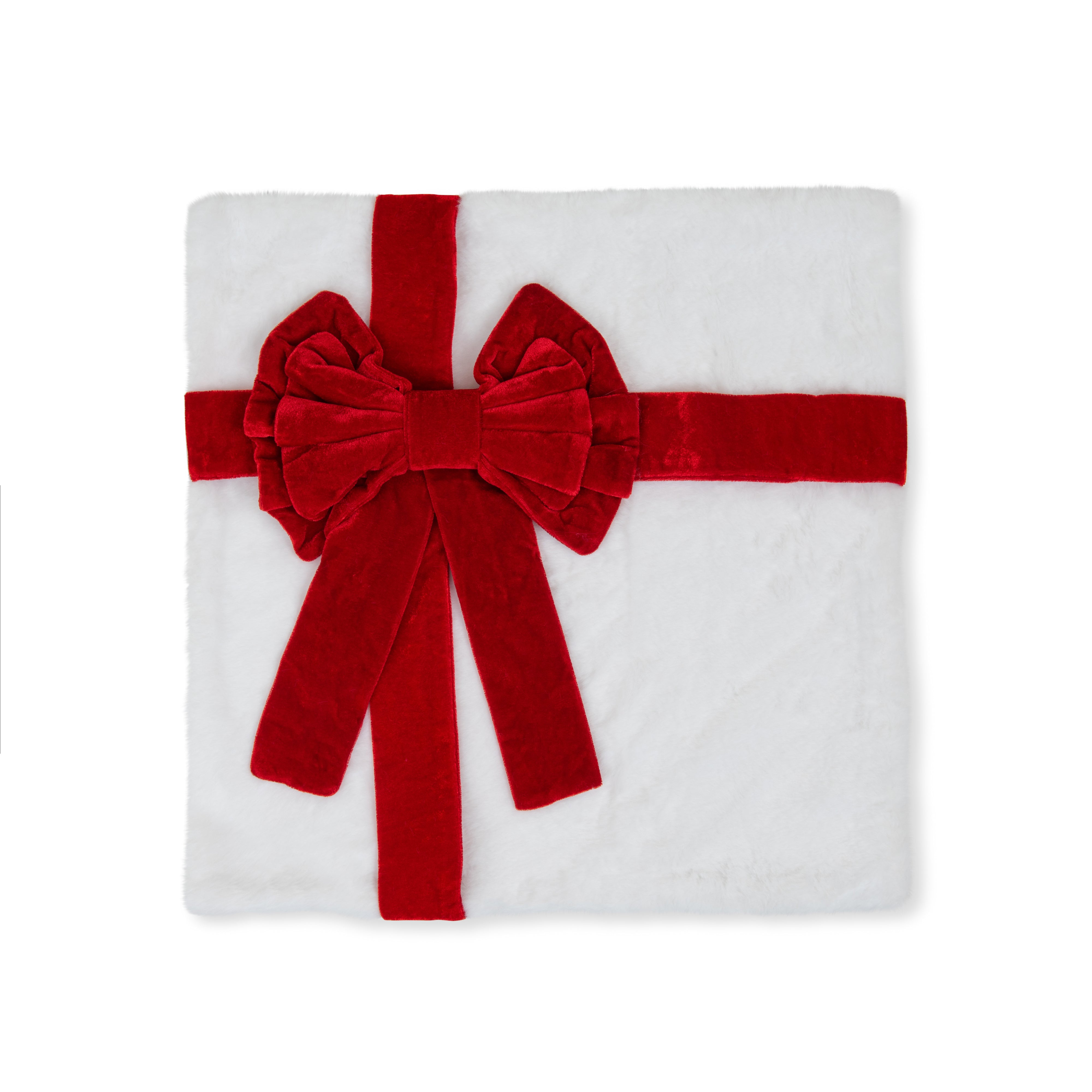 Velvet ribbon cushion cover 45x45cm