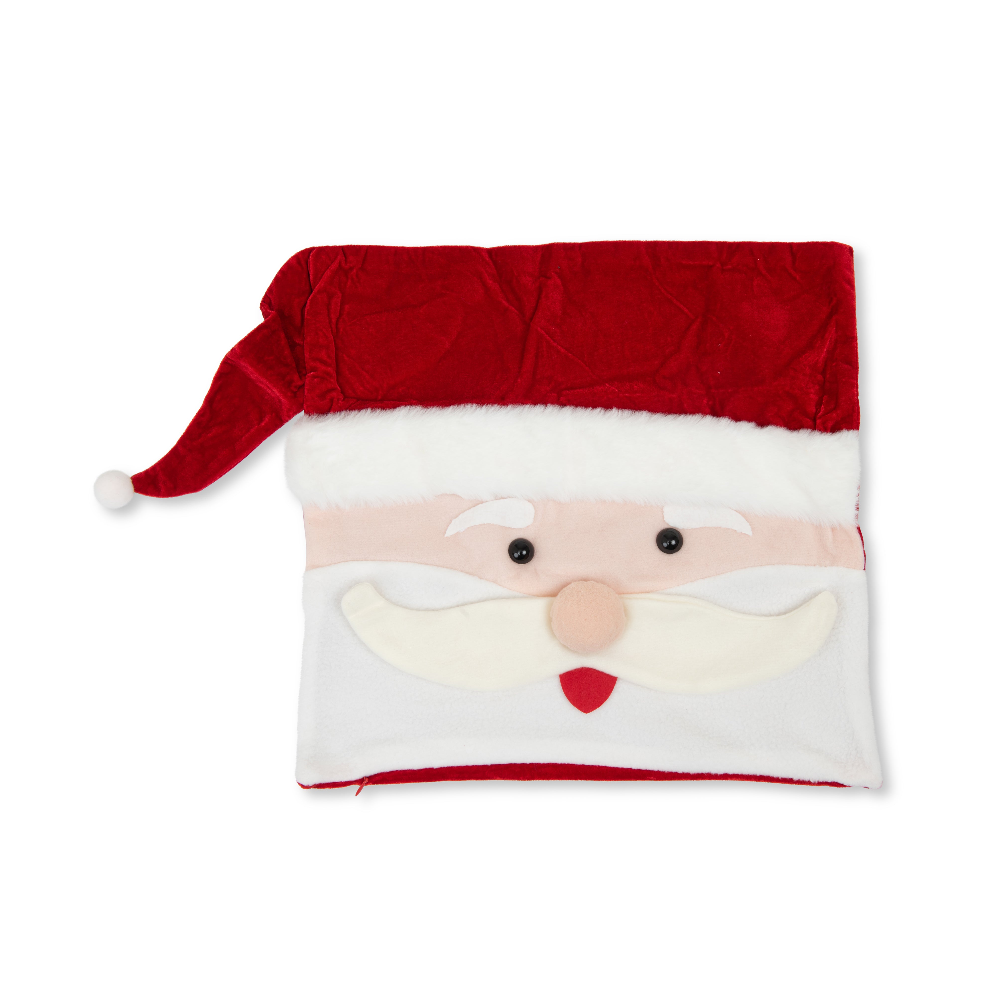 Velvet Santa cushion cover 45x45cm