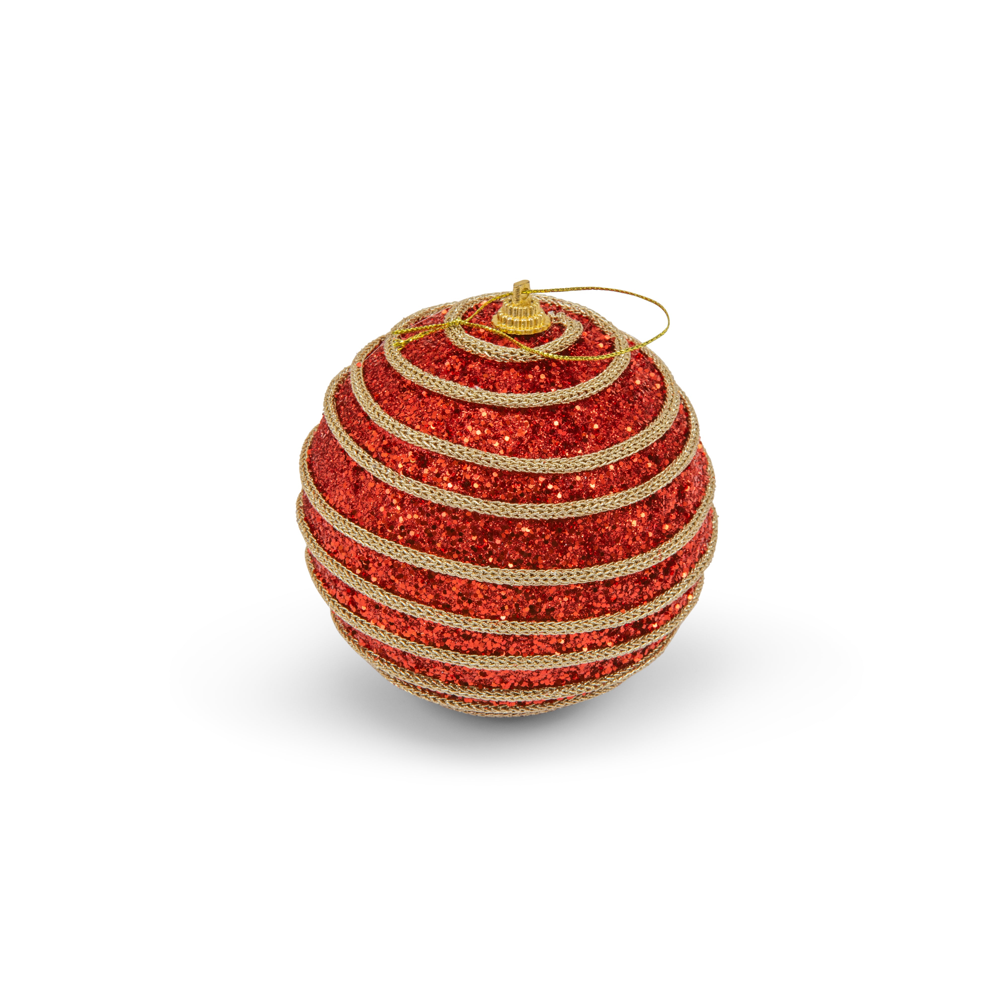 Decorative Christmas ball 10cm Red -2pcs set