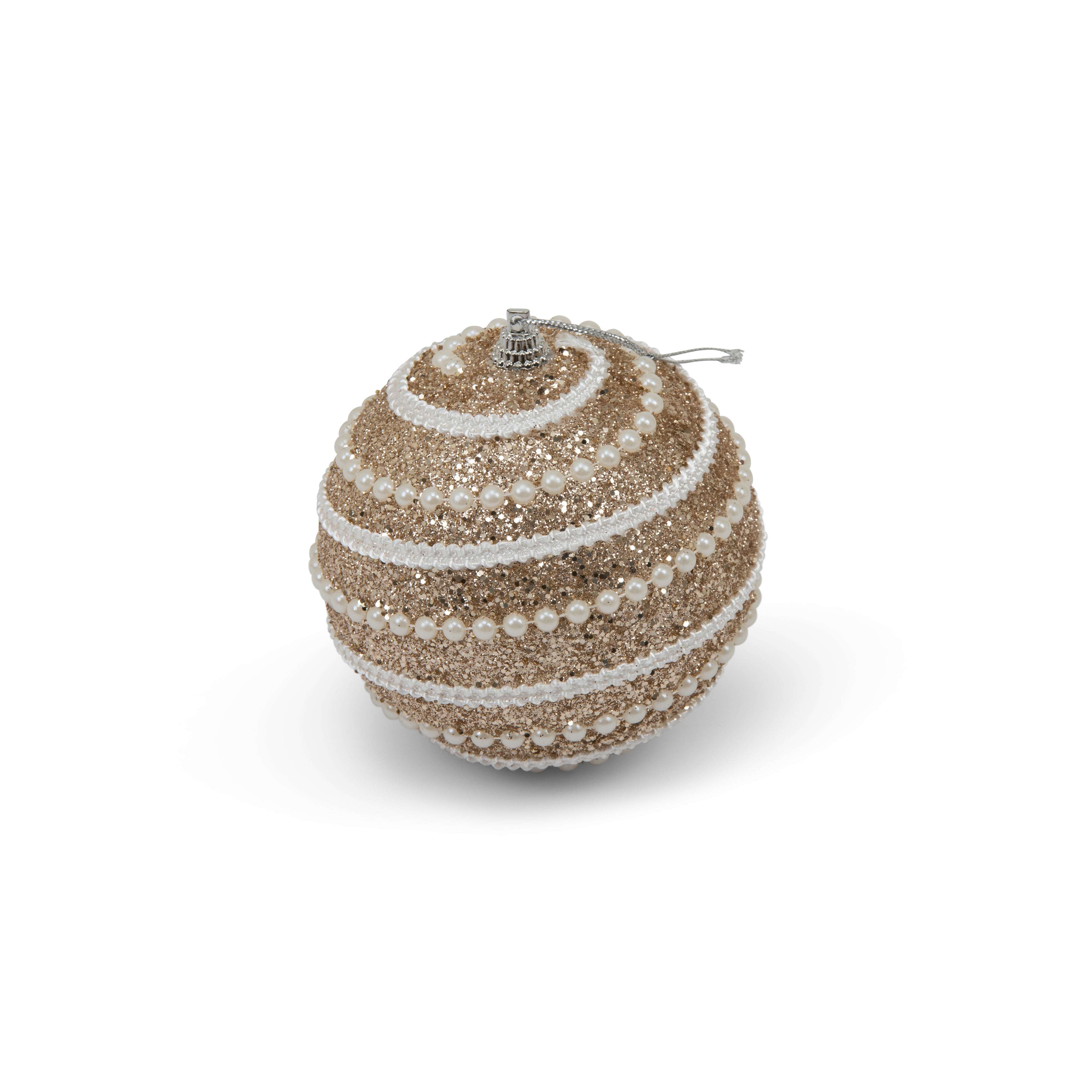 Christmas ball pearl 8cm Gold -3pcs set