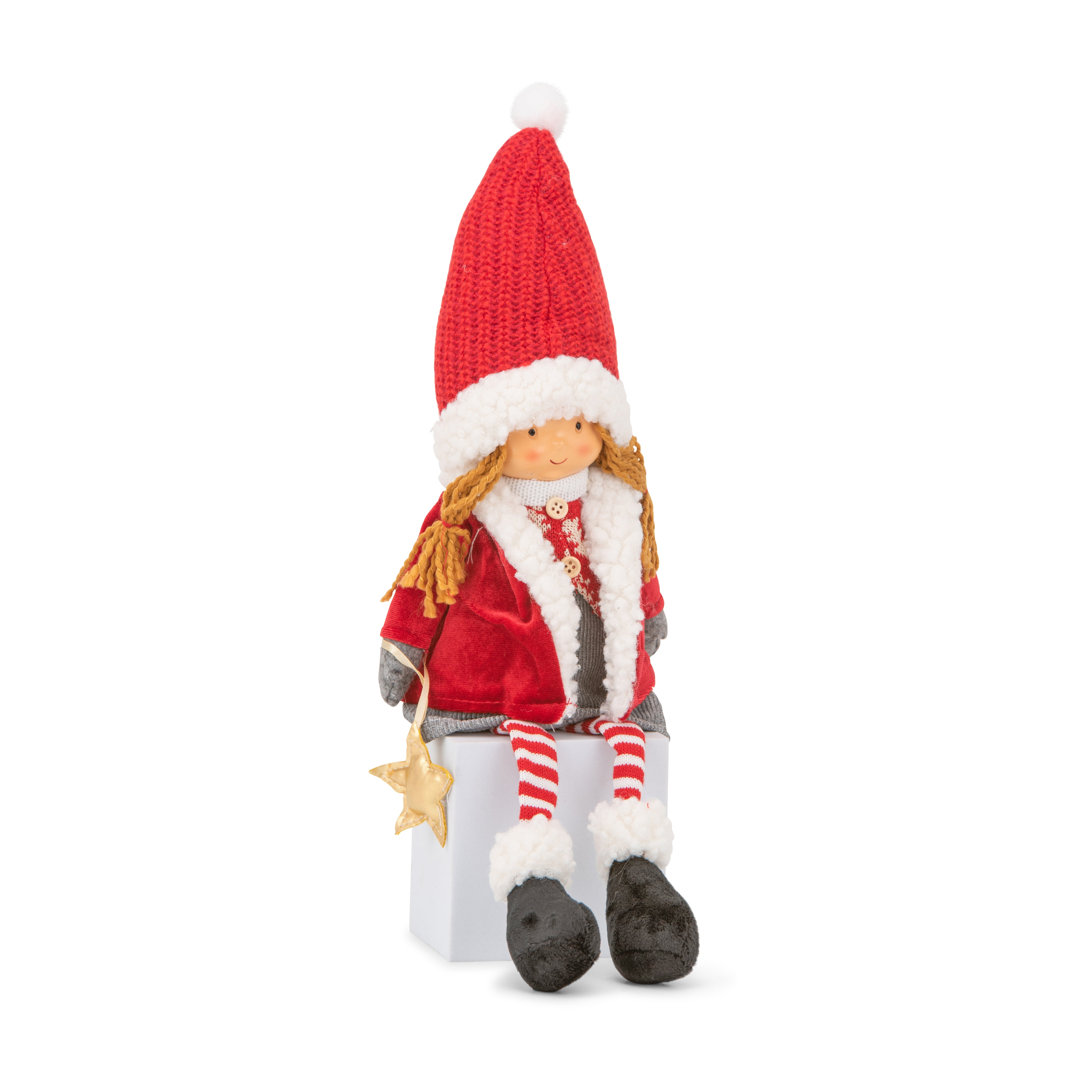 Christmas red and white doll