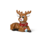Christmas deer figurine 8x9cm