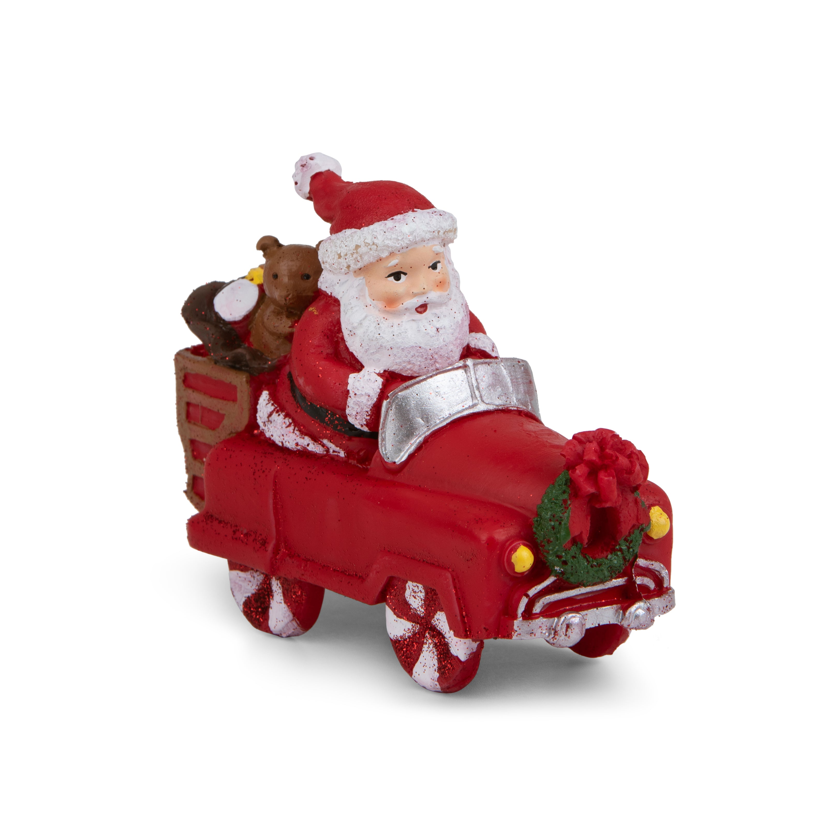 Santa dream car figurine 8x10cm