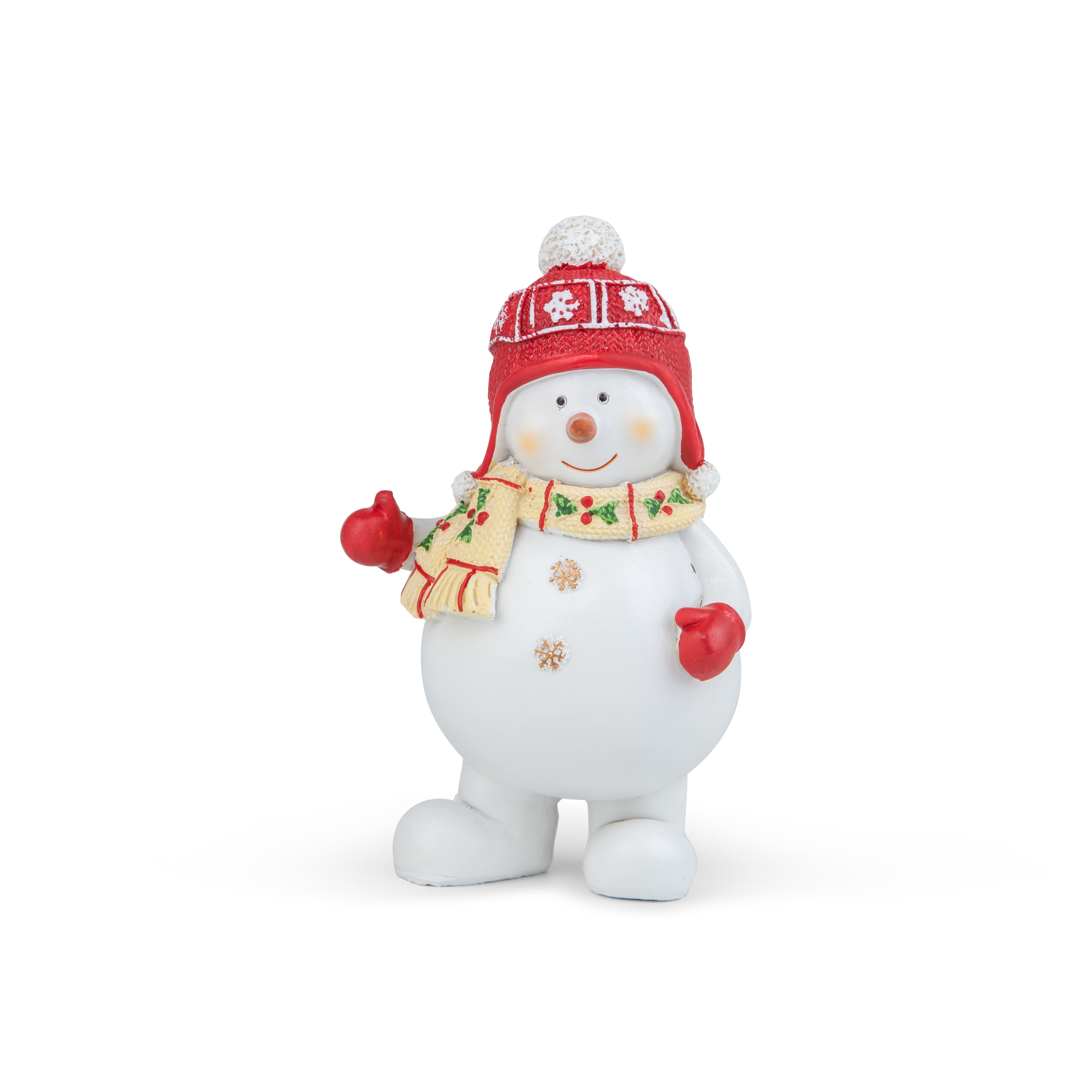 Snowman white figurine 15x10cm