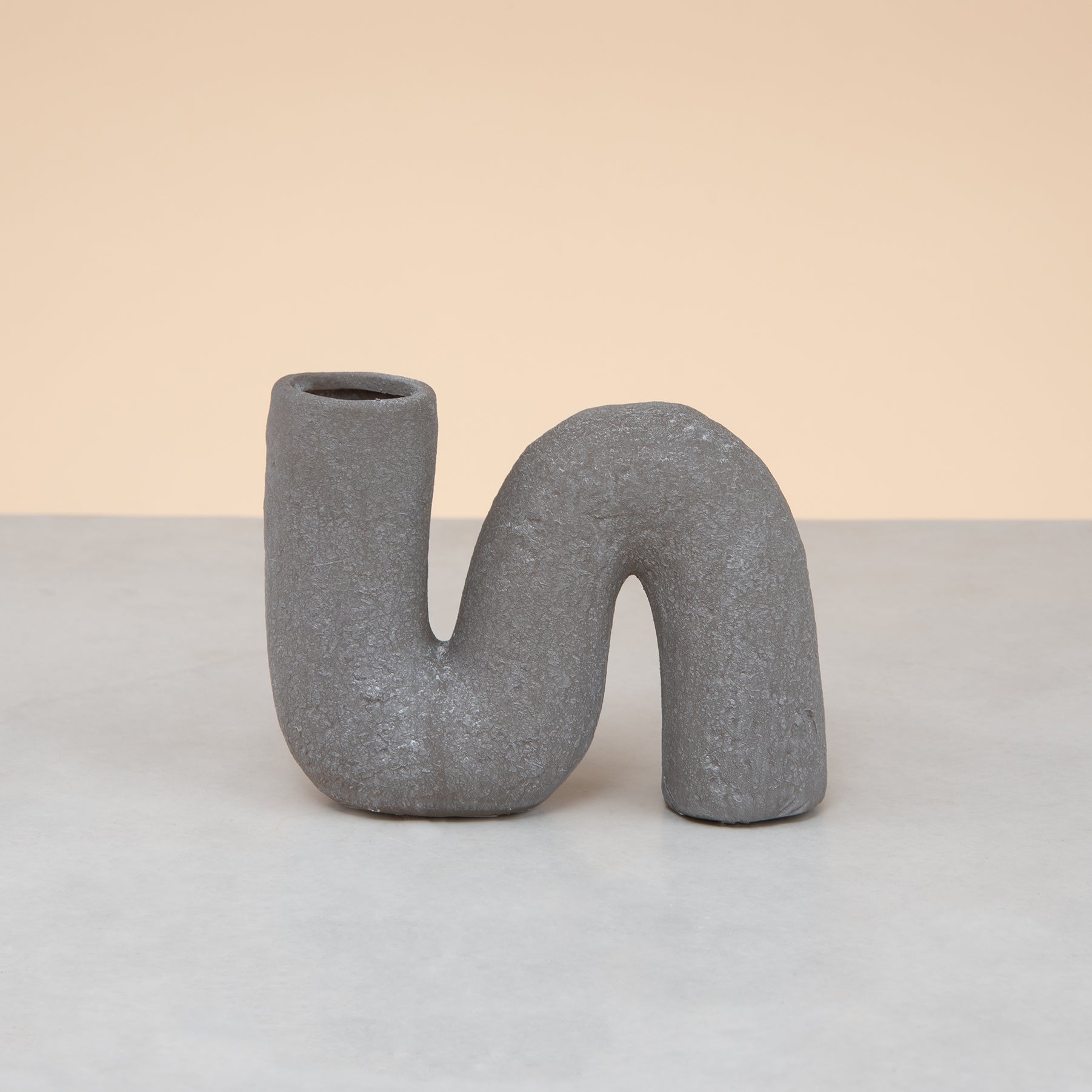 Twisted pipeline abstract vase