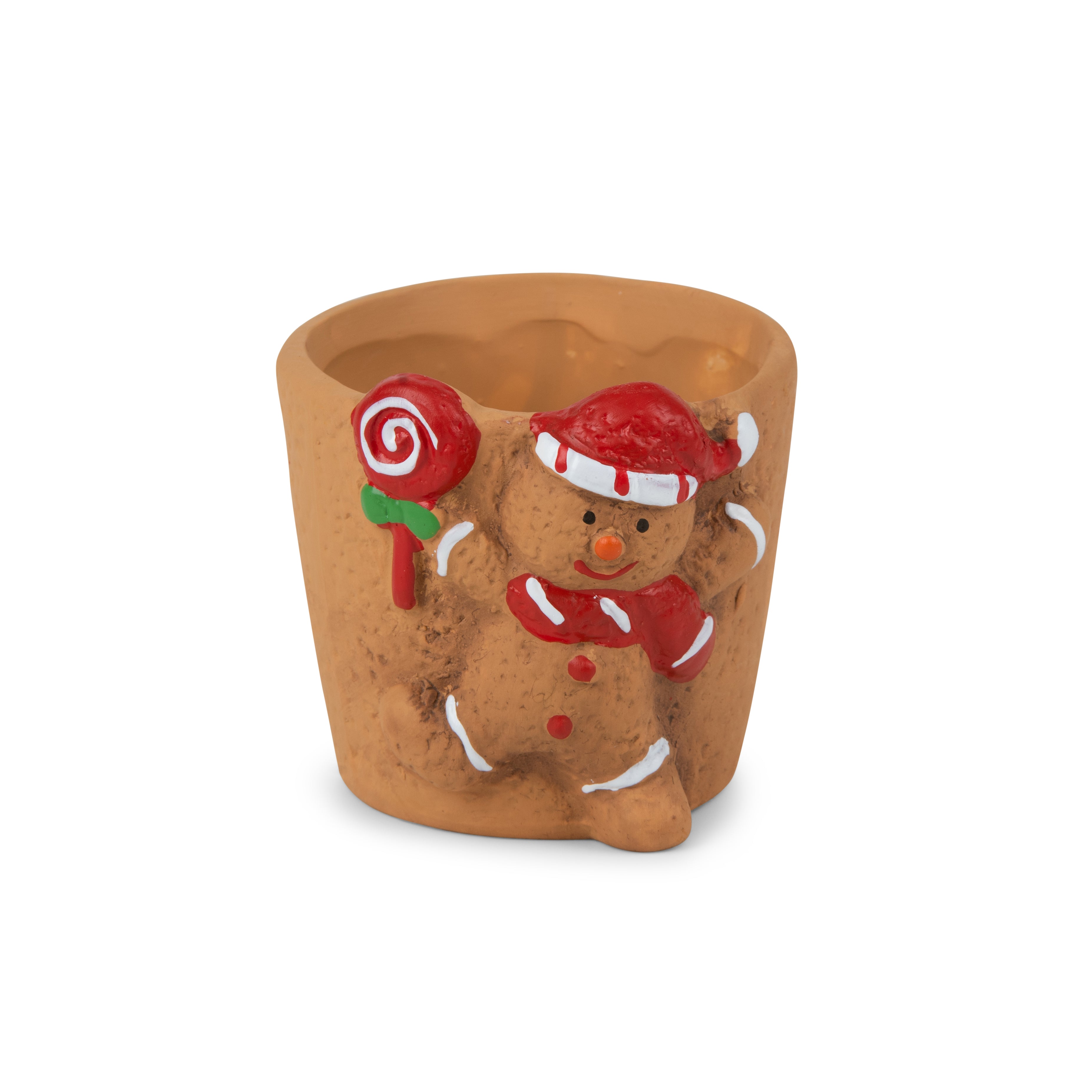 Gingerbread flower pot / bowl 7x7cm