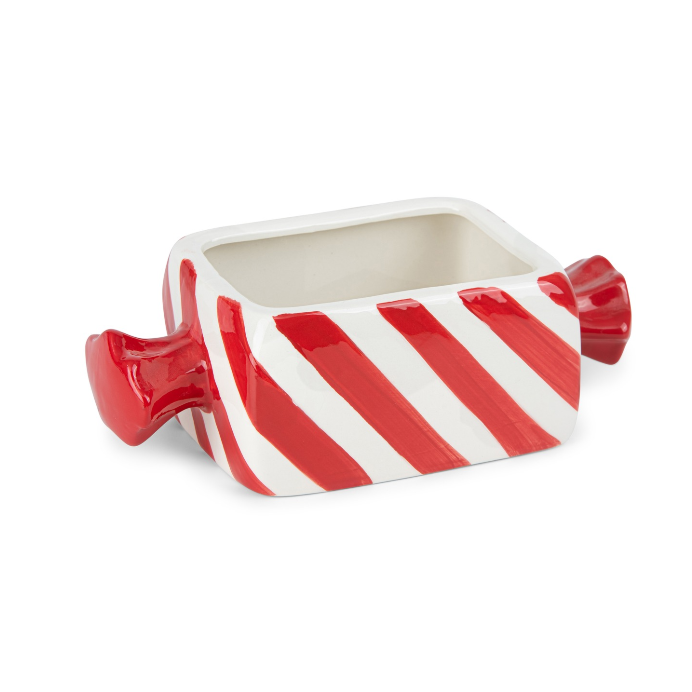 Ribbon shape Christmas container 8x24cm