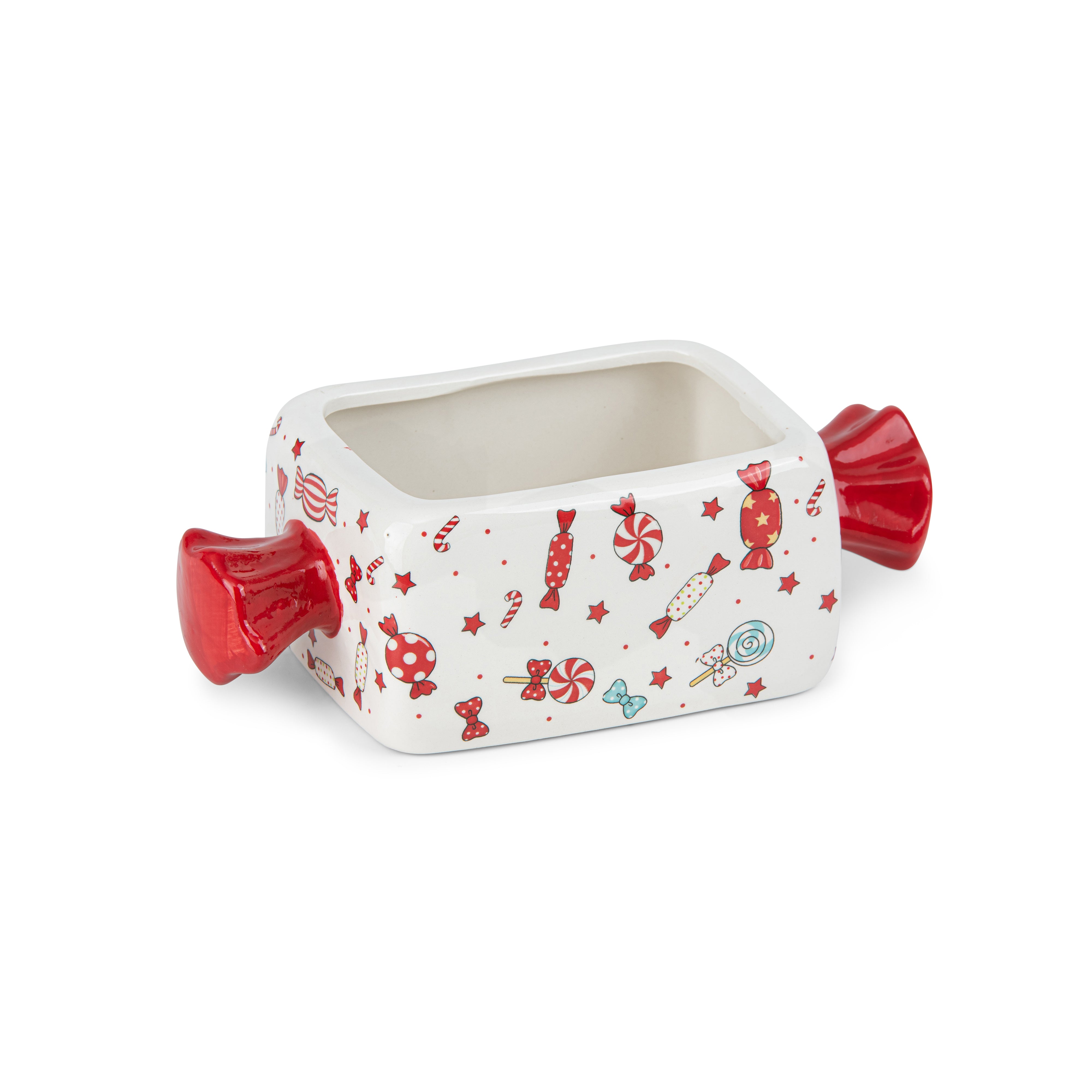 Ribbon shape Christmas container 8x24cm