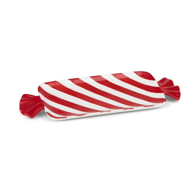 Candy cane serving plate