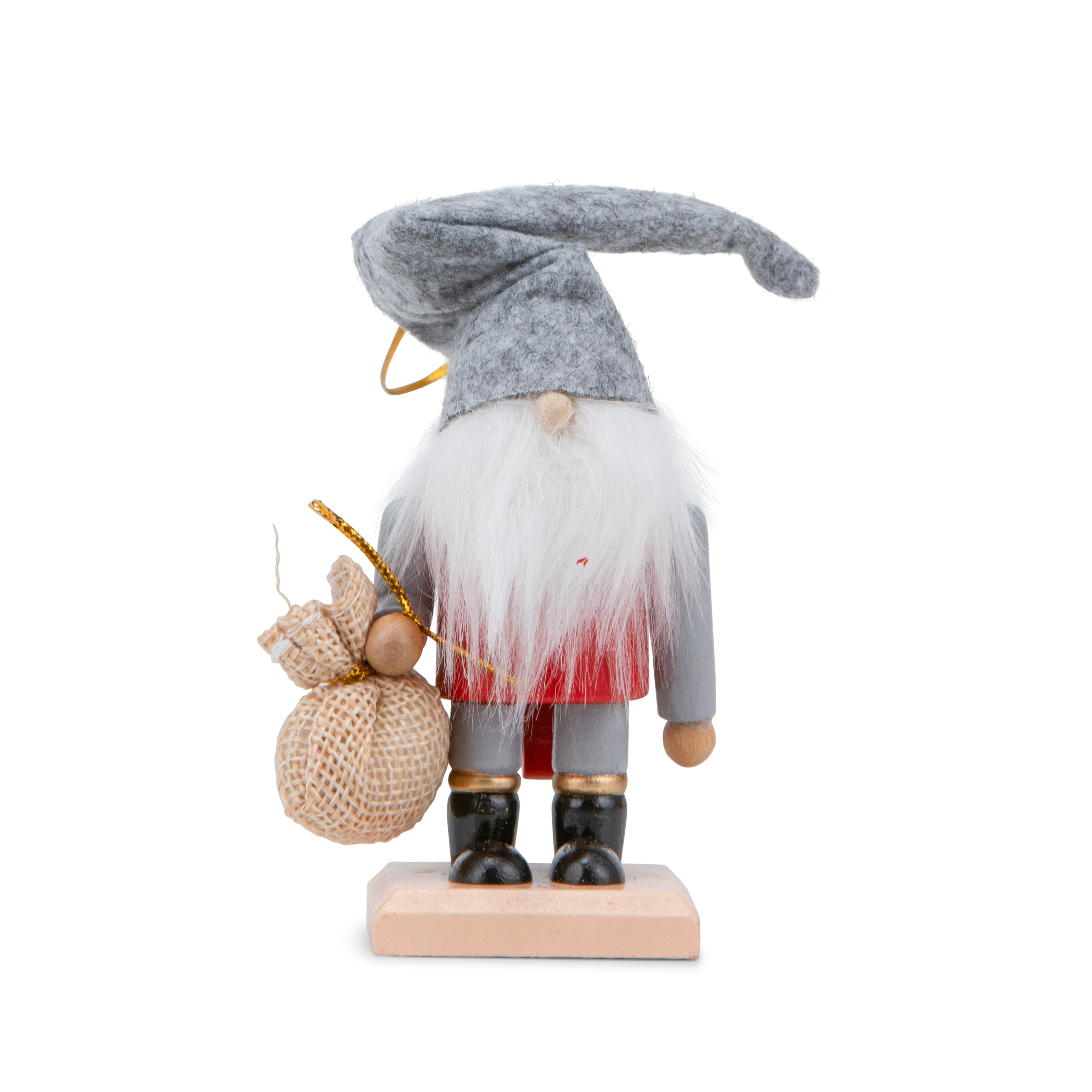Wooden Santa mini figurine