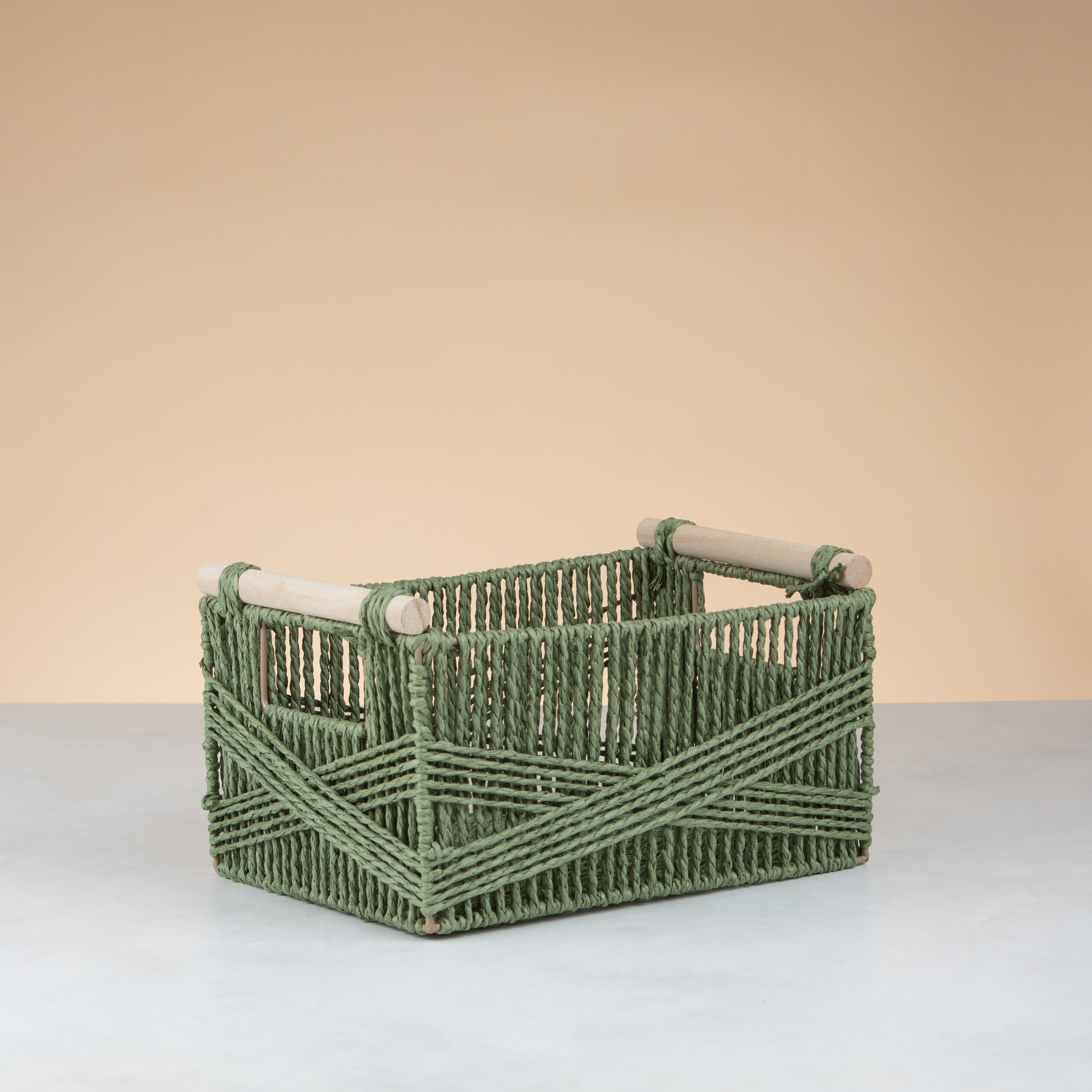 Green Rectangular Basket
