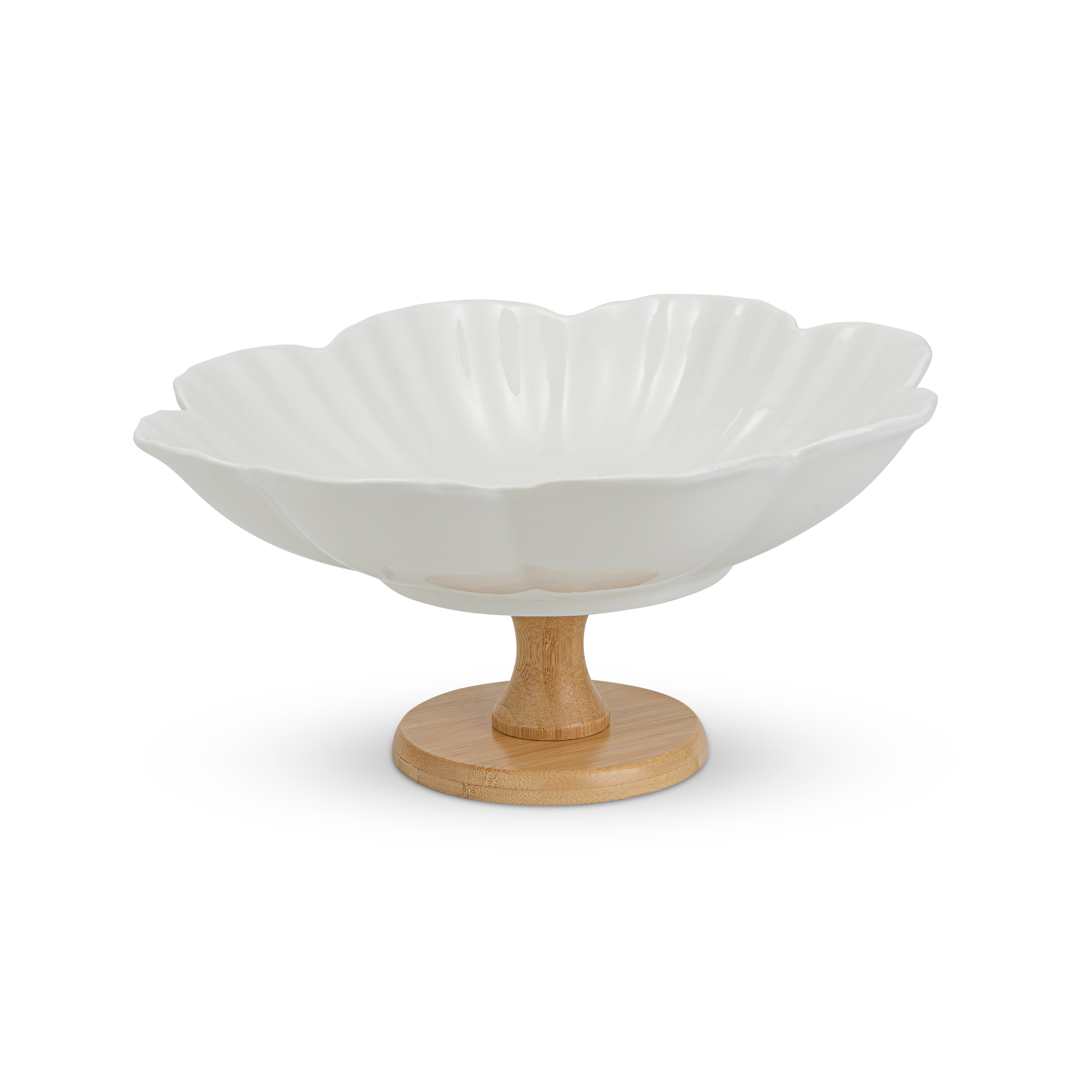 Fruit Bowl with Bamboo Stand