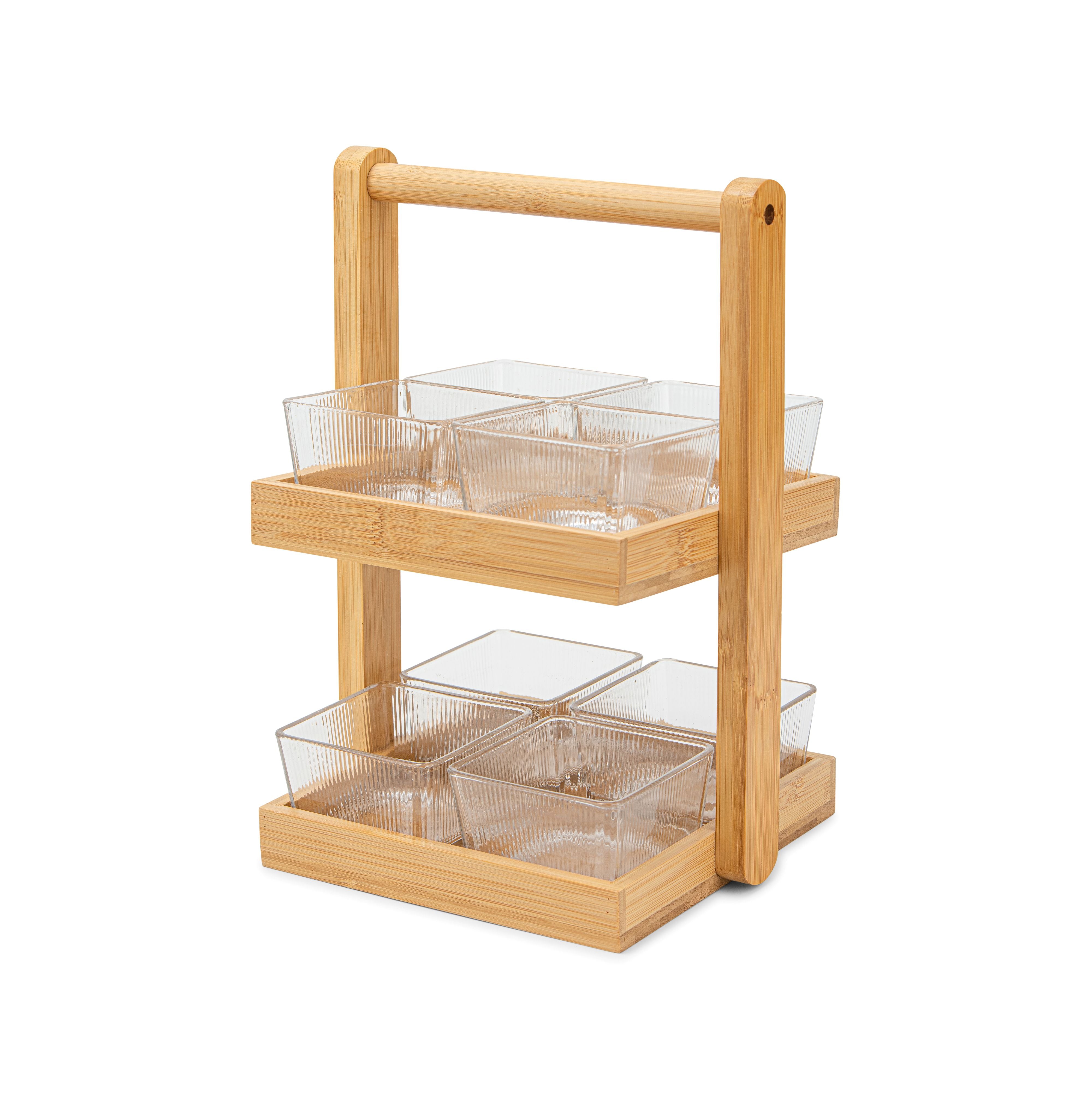 Mini bowls 8pcs set with bamboo stand