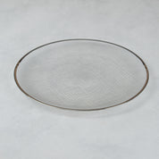 Round Glass Sous-Plate with Gold/Silver Rim