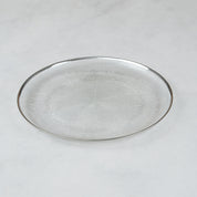 Round Glass Sous-Plate with Gold/Silver Rim