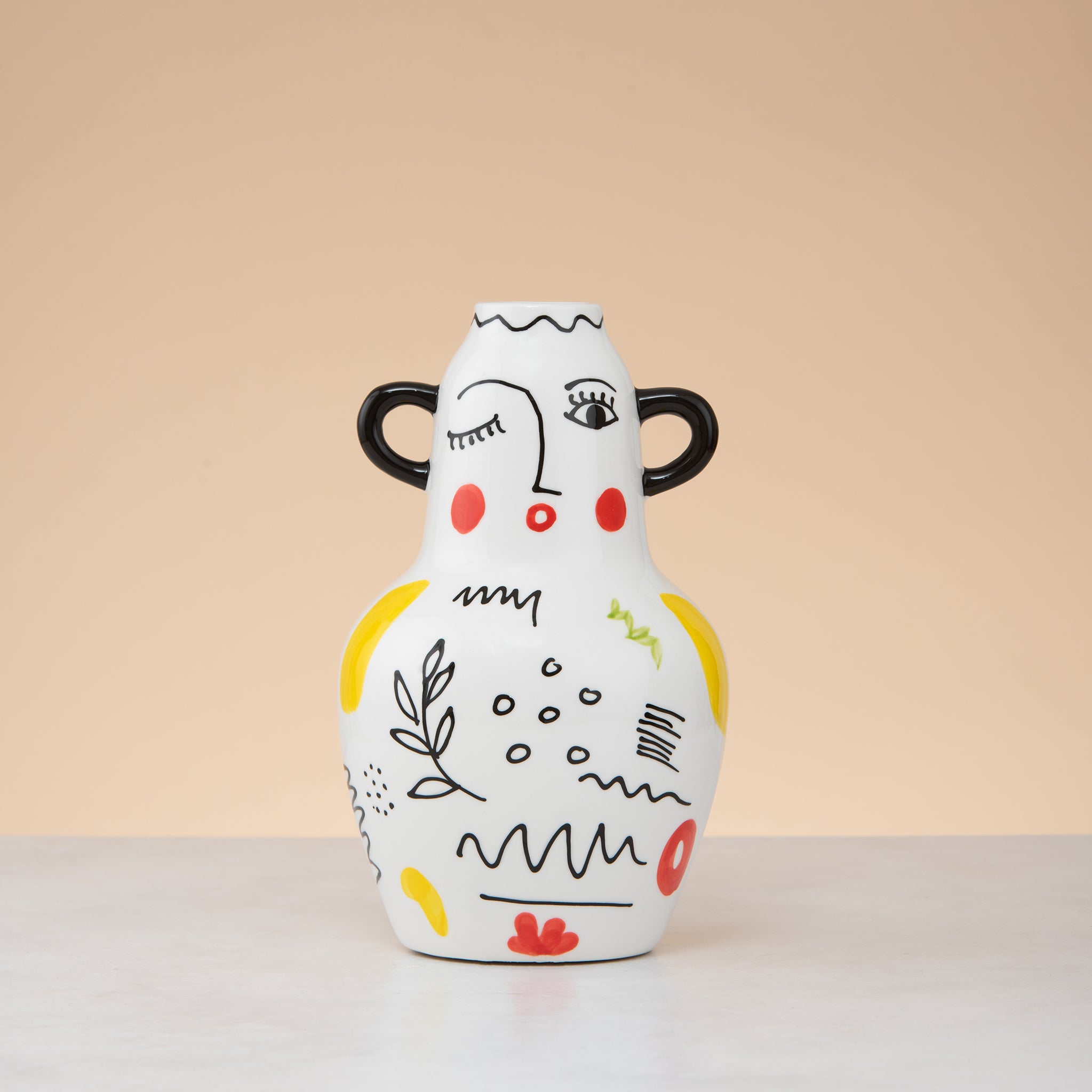 Modern muse vase with handle-short