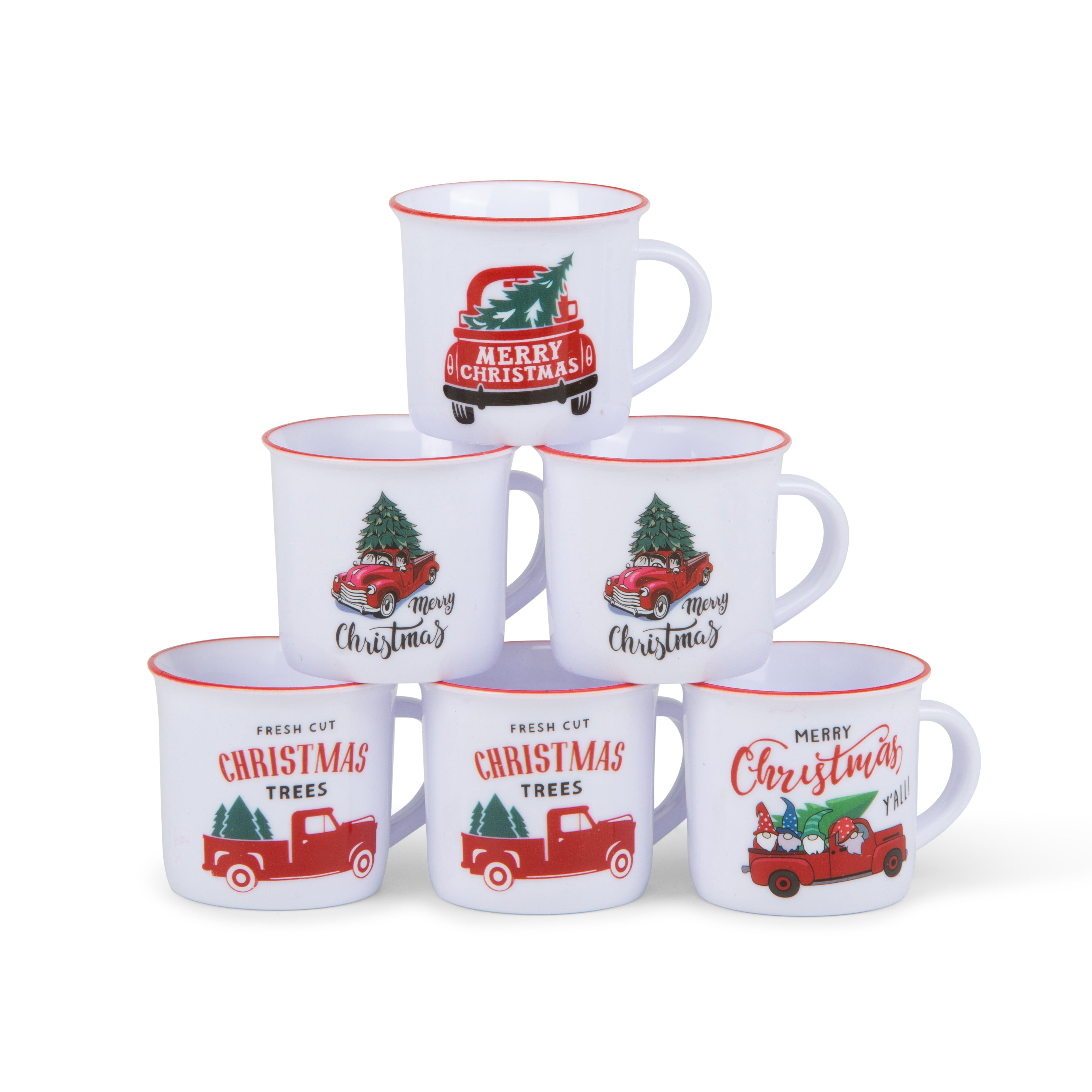 Chrismtas mini mugs 6pcs set- 5cm