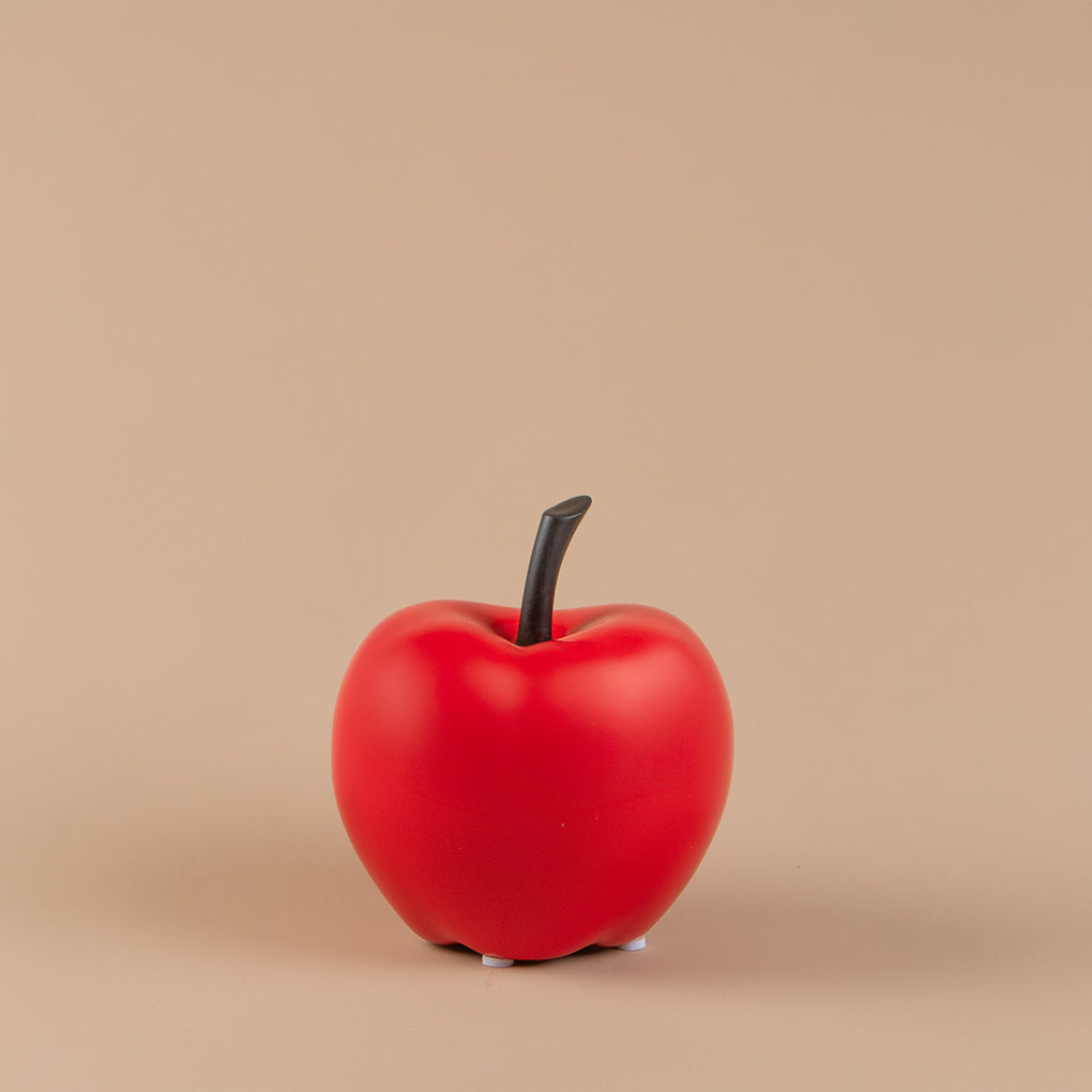Apple-Shaped Ceramic Vase – Red